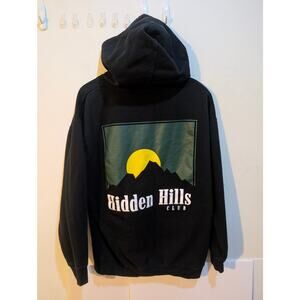 Hidden Hills Club Mountain Western Rodeo Graphic Travis Scott Drake Hoodie Sz XL